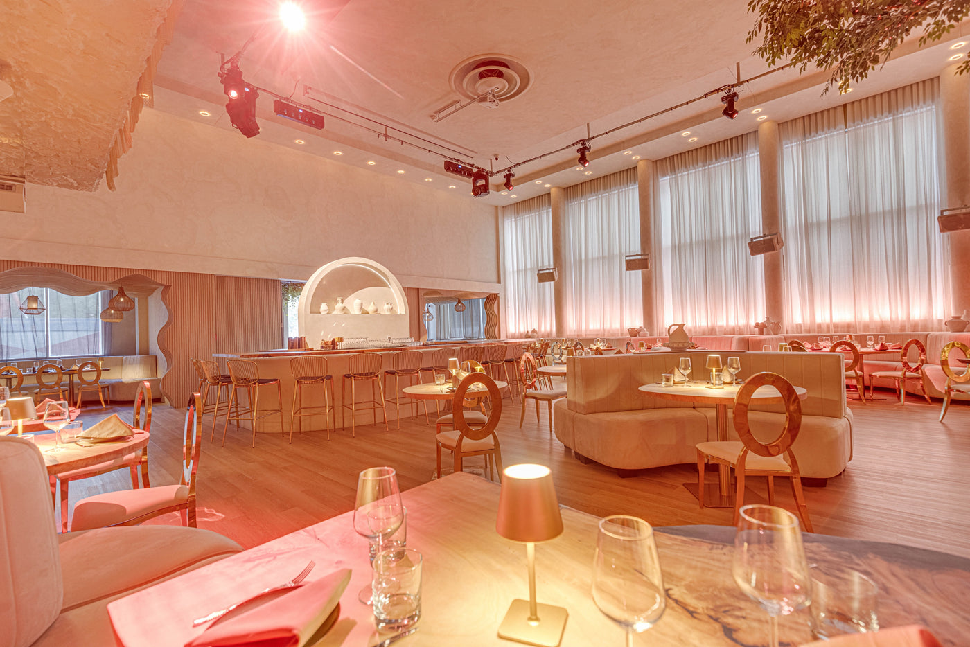 The room set for a corporate day